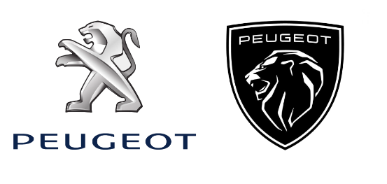 Old and new Peugeot logo
